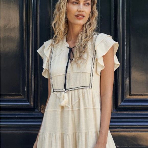 Trim Detailed Midi Dress - Picture 3 of 5